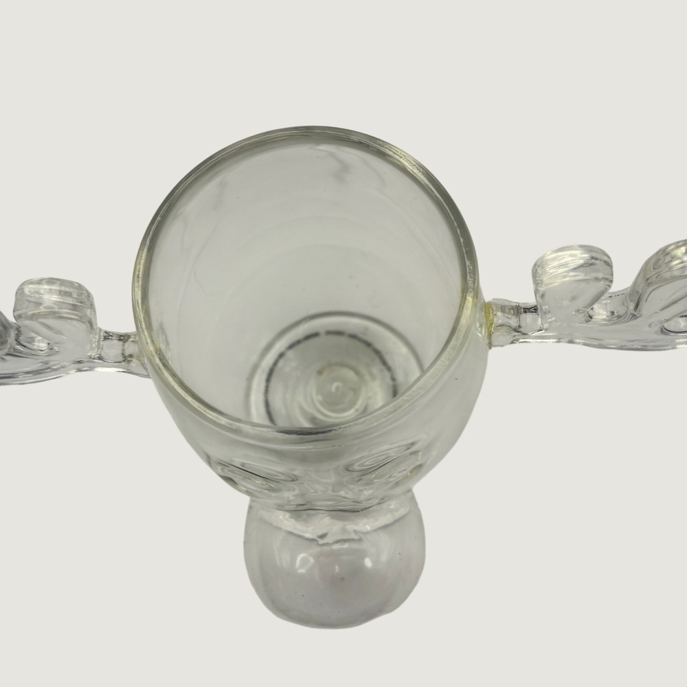 National Lampoon's Christmas Vacation Moose Mug 4" Tall Clear Glass Eggnog Cup - Picture 4 of 6